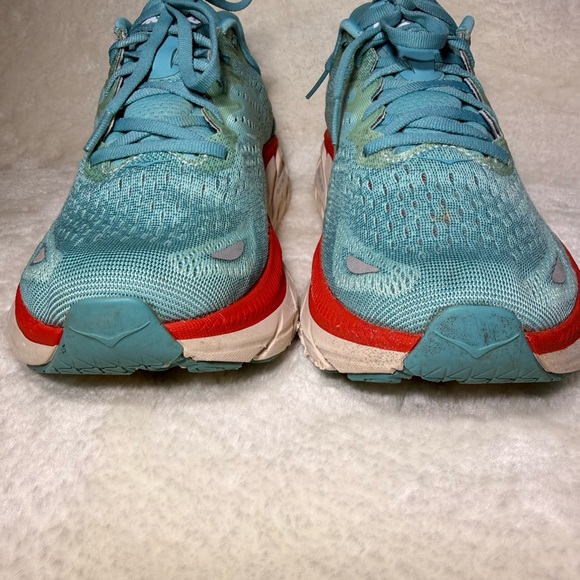 Hoka One One Clifton 8 Athletic Running Shoes Aqua Blue Women's Size 10B - Picture 6 of 11